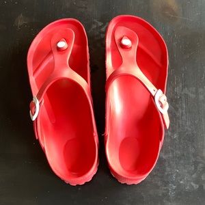 Birkenstock Women's Gizeh Red EVA Sandals 39 (US Women's 8-8.5)